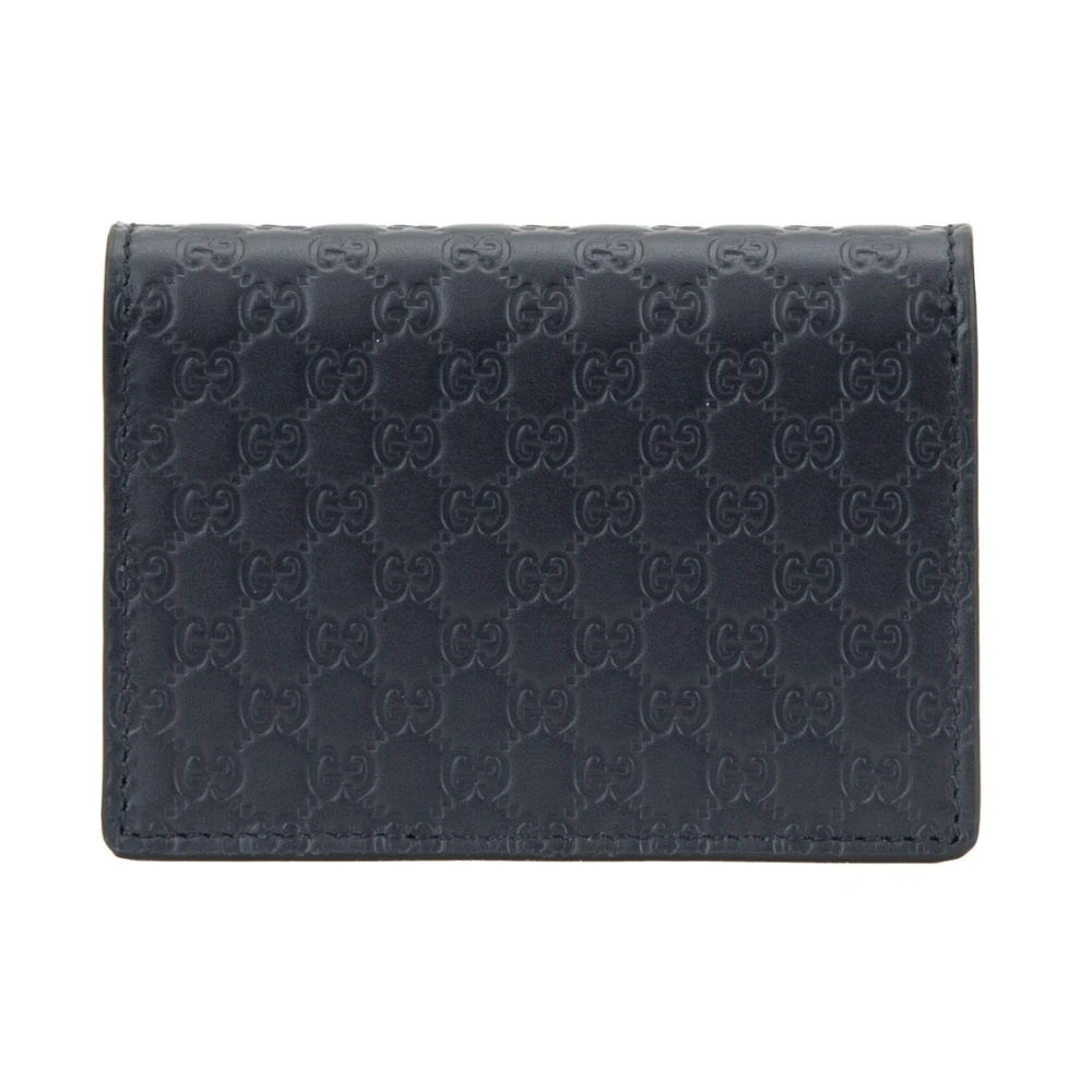 Gucci Portemonnee met Automatische Knop Blue Heren