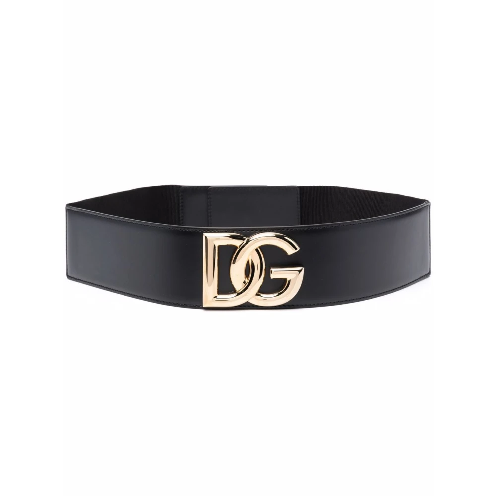 Dolce & Gabbana Stijlvolle leren Riem Black Dames