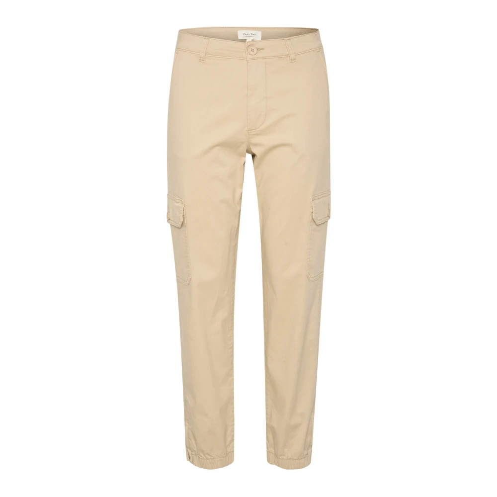 Part Two Tapered Trousers Beige Dames