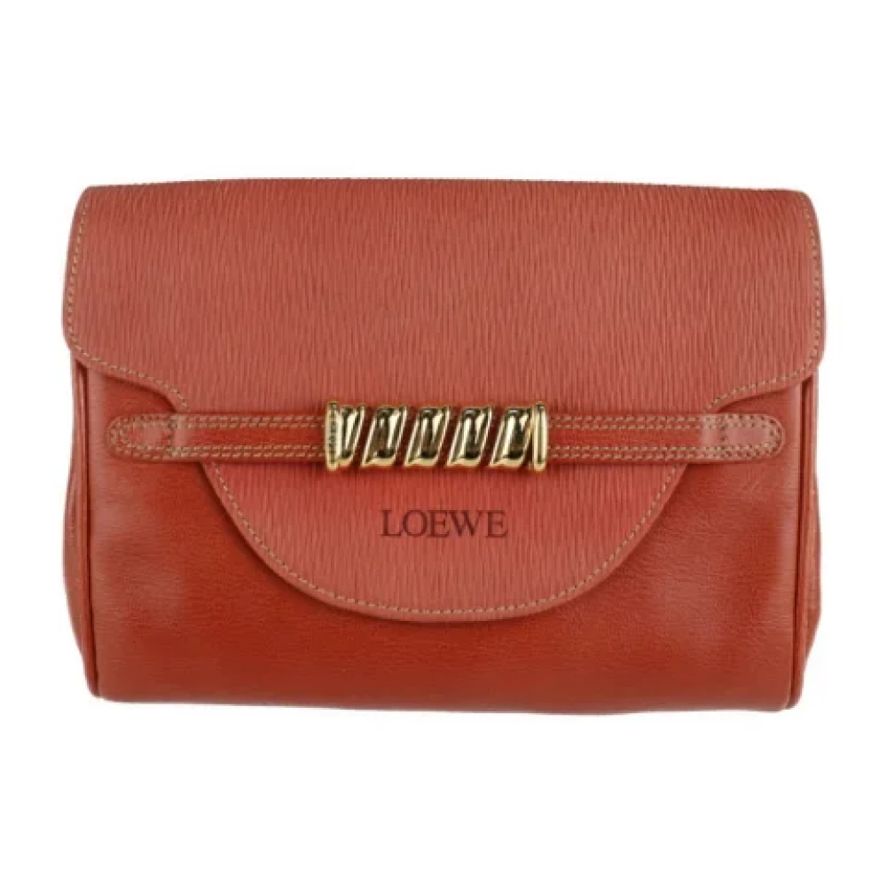 Loewe Pre-owned Fabric clutches Brown Dames