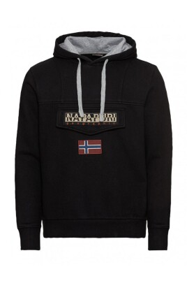 sweat-a-capuche-logo-hiver-noir-drapeau
