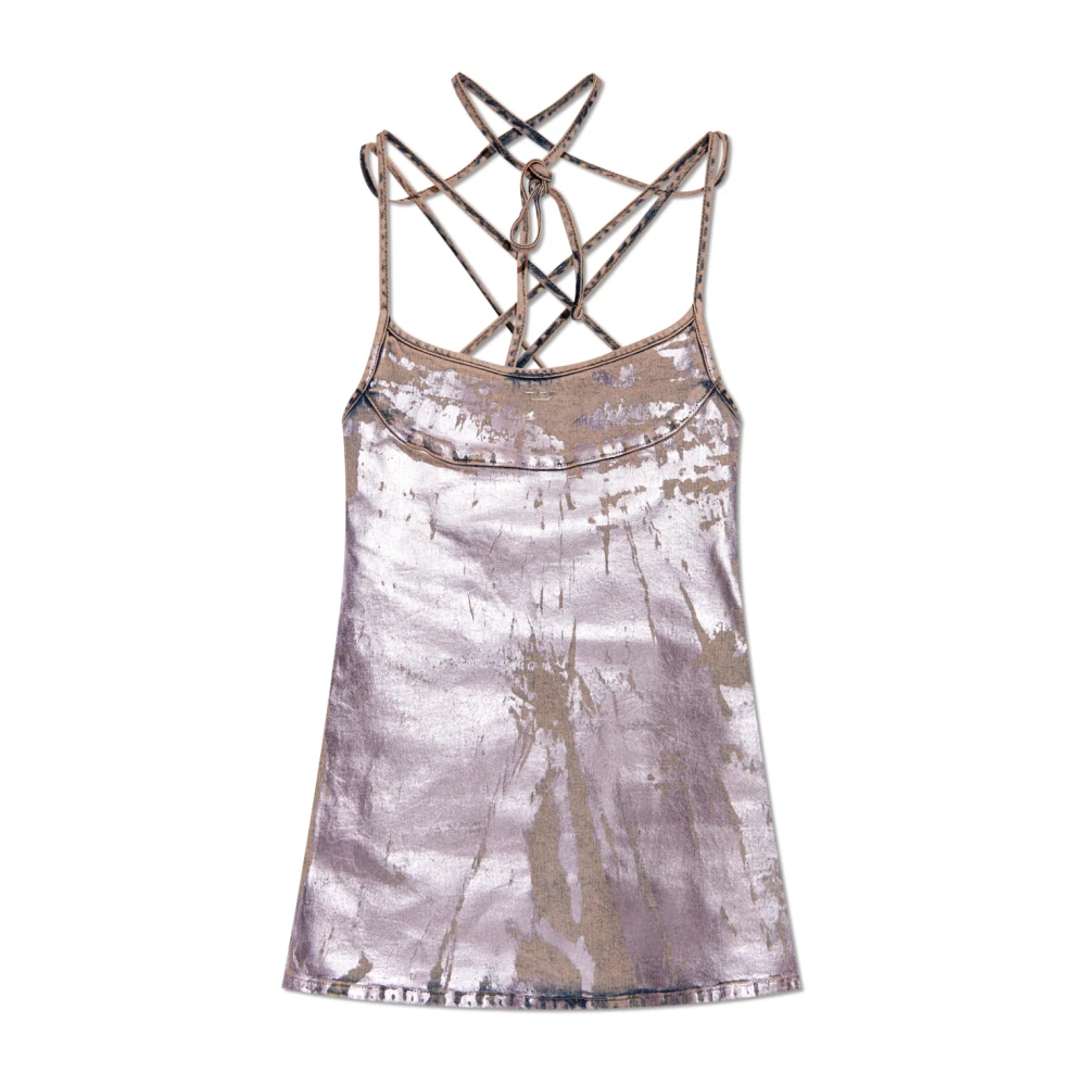 Diesel Jurk met bandjes De-Held-Short-S Pink Dames