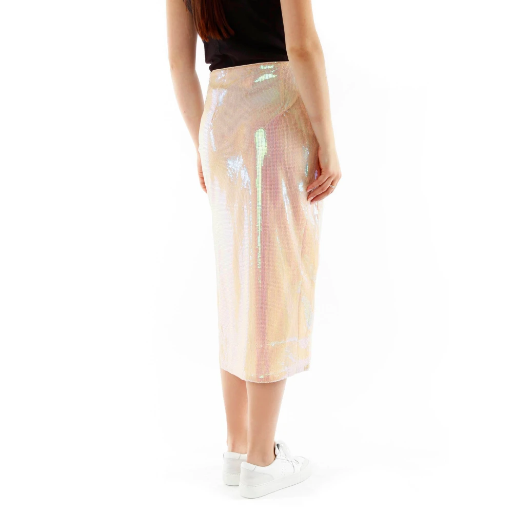 Envii Midi Skirts Pink Dames