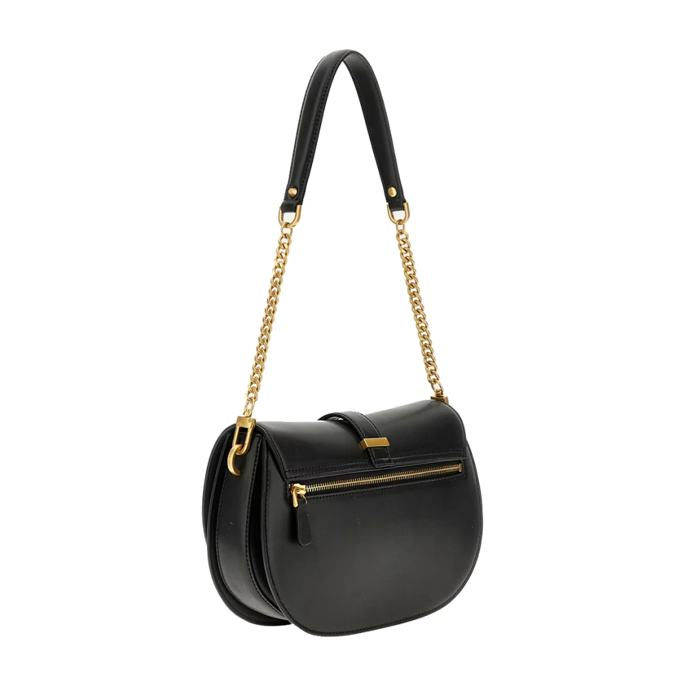 Guess Zwarte schoudertas met gouden details Black Dames