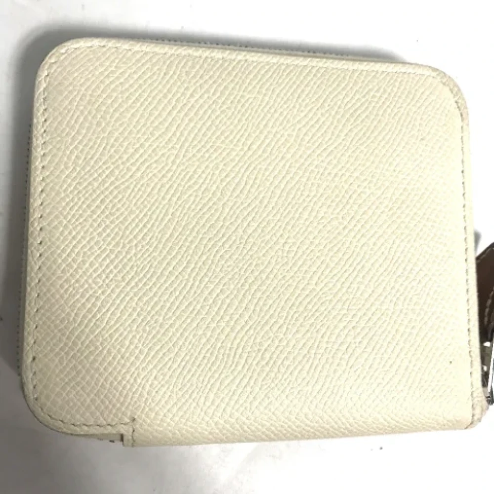 Hermès Vintage Pre-owned Leather wallets White Dames