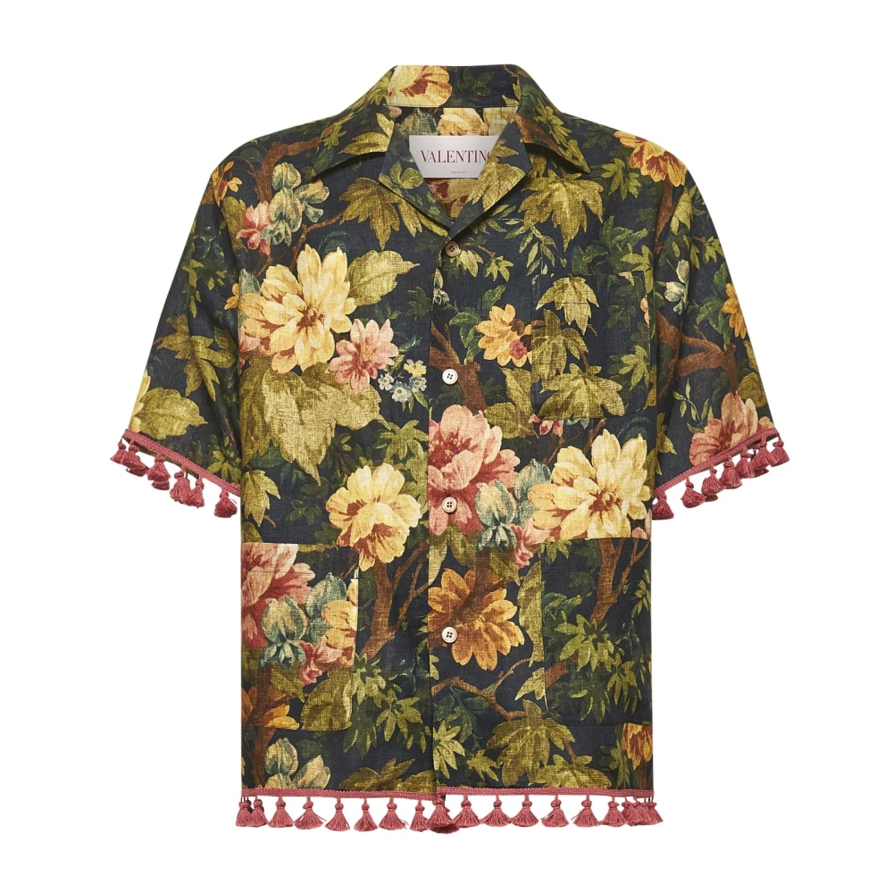 Valentino Linnen Après l'Hiver Print Overhemd Multicolor Heren