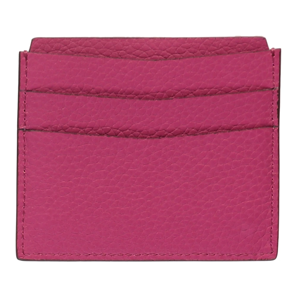 Moreau Paris Logo Detail Leren Kaarthouder Pink Dames