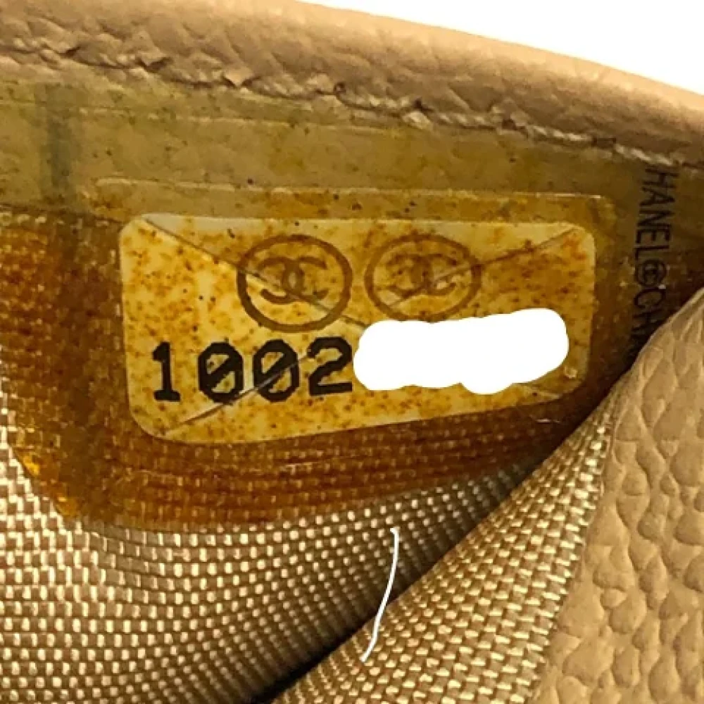 Chanel Vintage Pre-owned Leather wallets Beige Dames