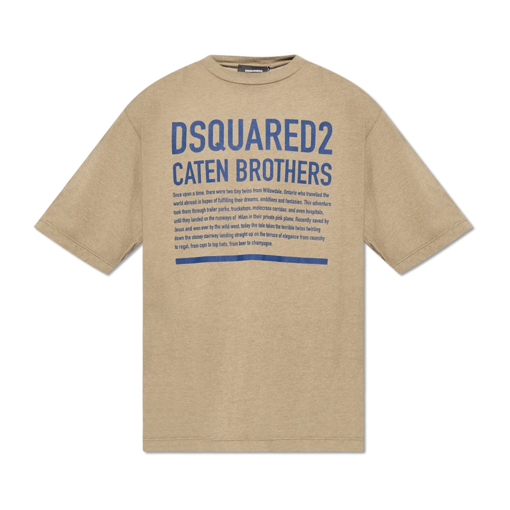 Dsquared2 Men's Green T-Shirts, L, T-Shirt With Logo