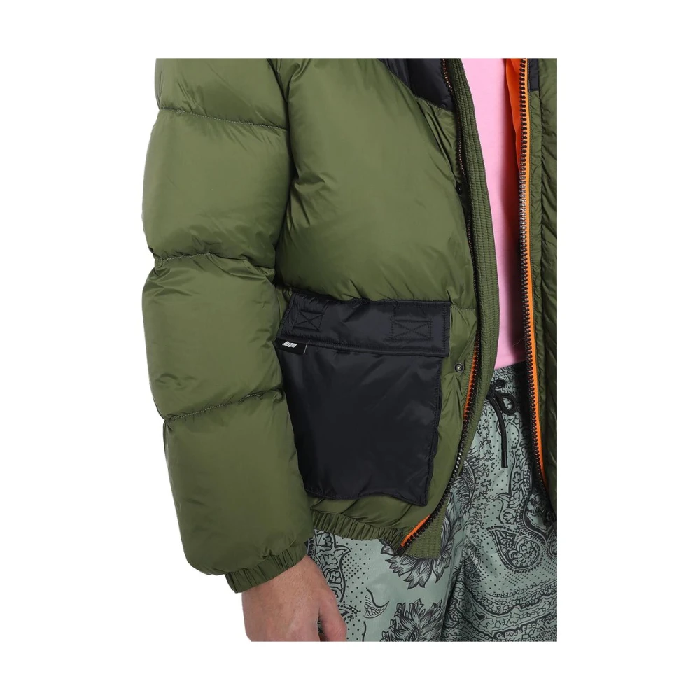 Msgm Nylon Bomberjack met donsvulling Green Heren