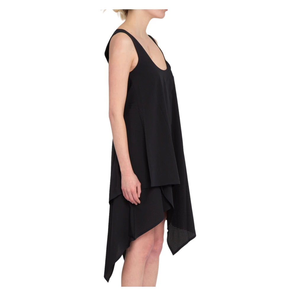 Y-3 Zwarte Nylon Tanktop Jurk Black Dames