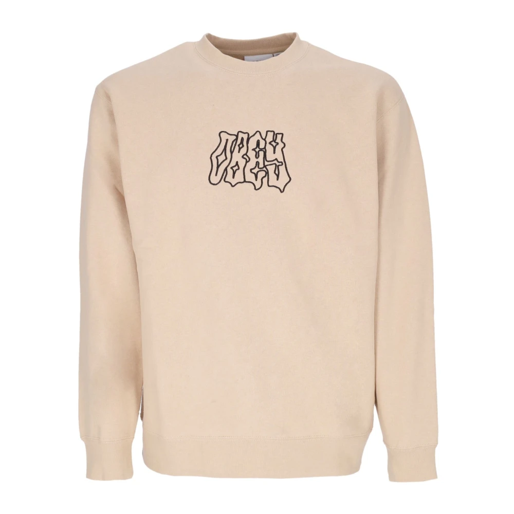 Obey Crew Specialty Fleece Sweatshirt Beige Heren