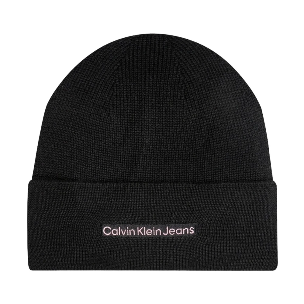 Calvin Klein Rosa Akryl-Bomull Blandning Damkeps Black, Dam