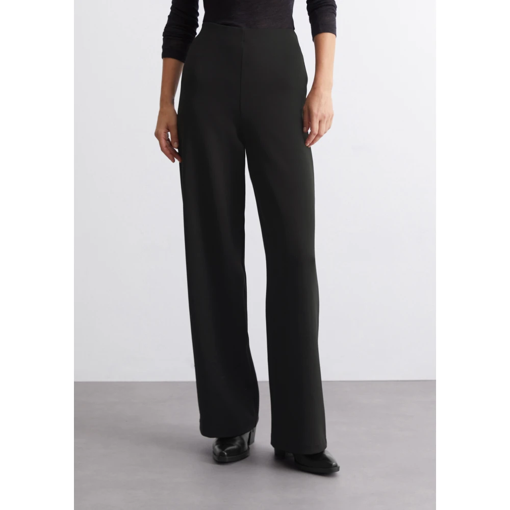 Marc O'Polo Jersey broek recht Black Dames