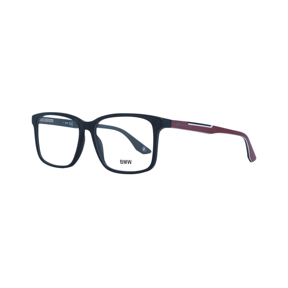 BMW Zwarte Vierkante Kunststof Optische Frames Black Heren