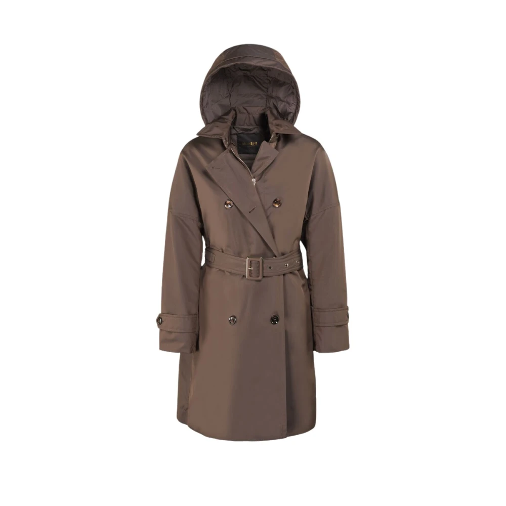 Moorer Women's Brown Parkas, M, Domitilla Parka