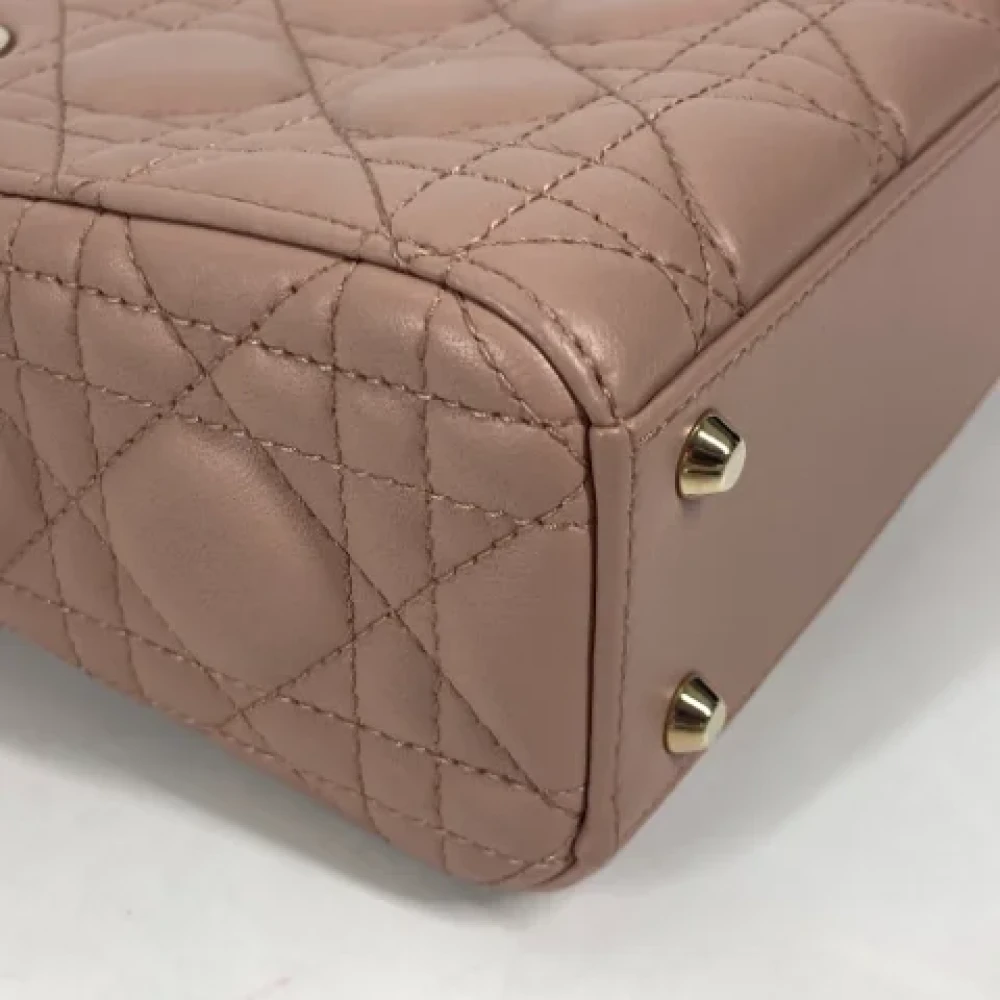 Dior Vintage Pre-owned Leather dior-bags Beige Dames