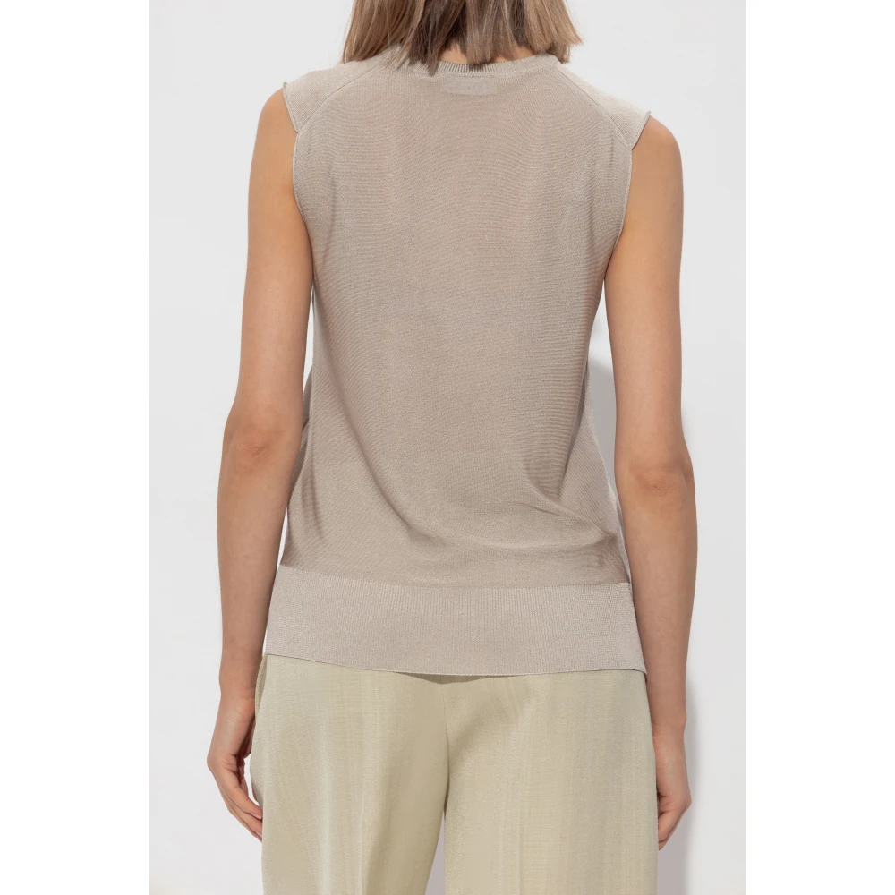Jil Sander Mouwloze top Gray Dames