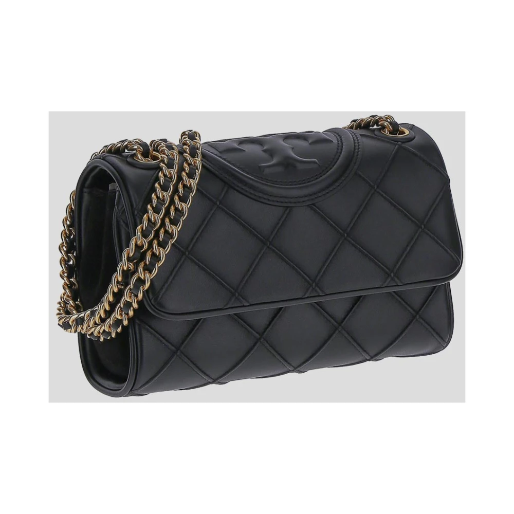 TORY BURCH Leren Fleming Tas Black Dames