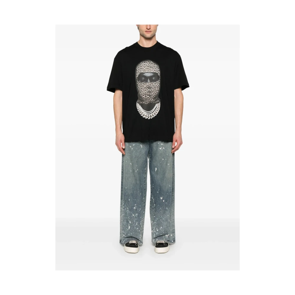 IH NOM UH NIT Zwart Logo Print Crew Neck T-shirt Black Heren
