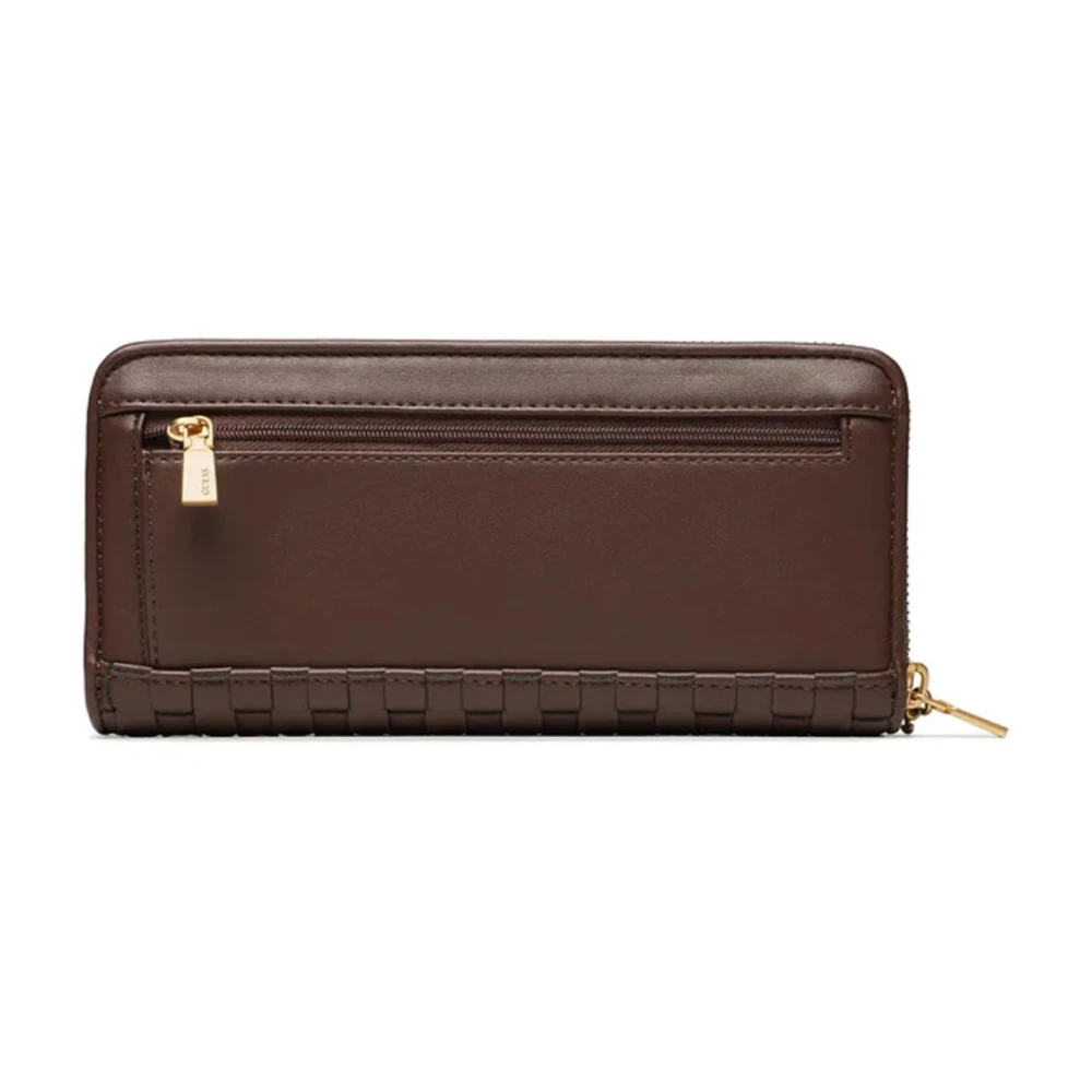 Guess Gevlochten PU leren portemonnee Lisbet Brown Dames