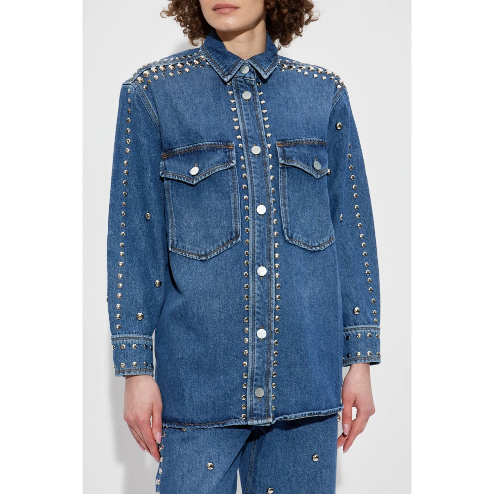 AllSaints Denim Shirt Alba Blue Dames