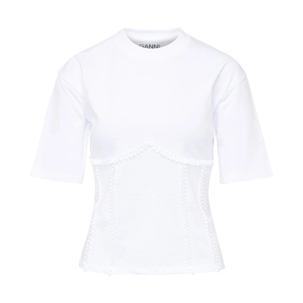 Ganni - Tops > T-Shirts - White - Ganni - Modalova