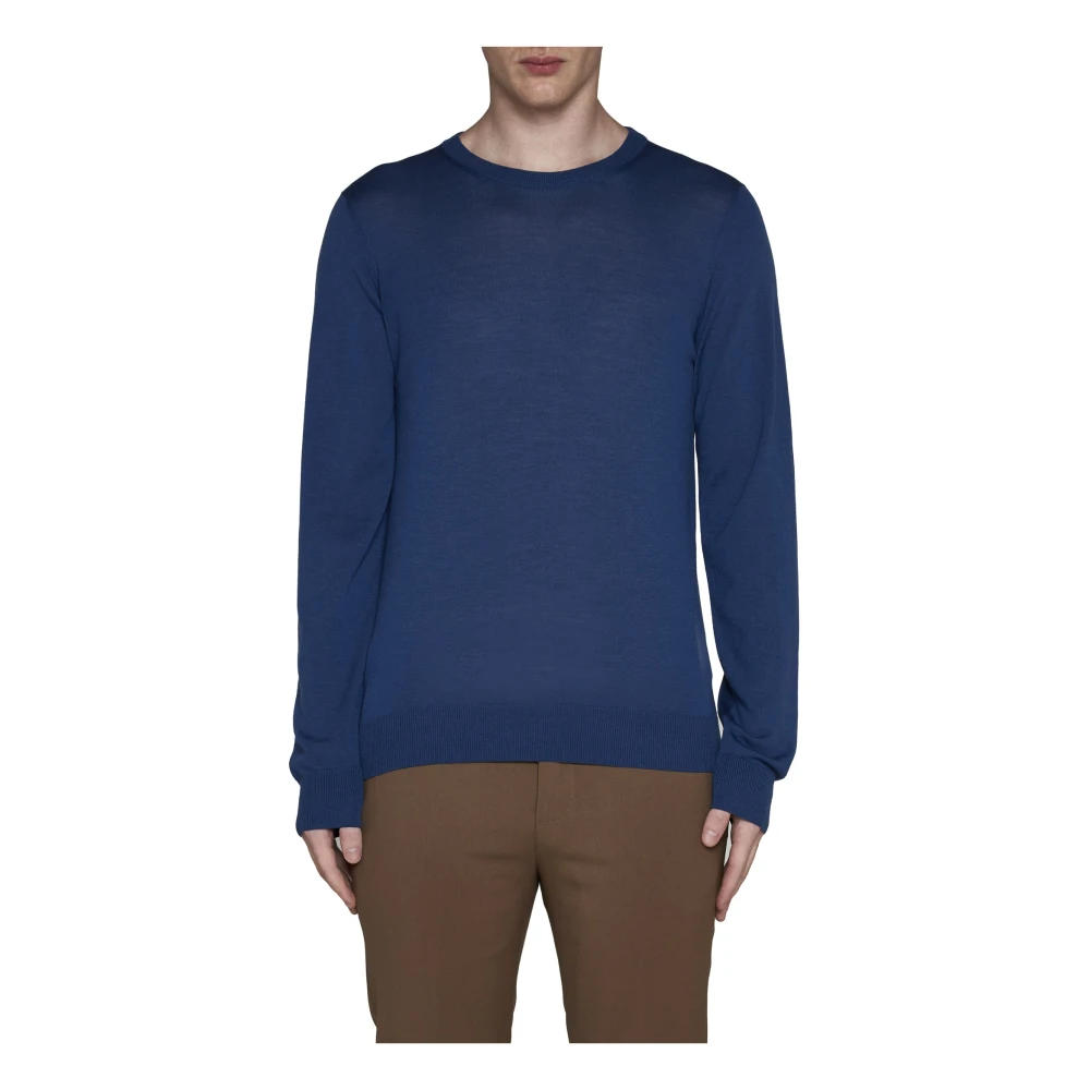 Piacenza 1733 Klassieke Sweaters in Wit Blauw Blue Heren