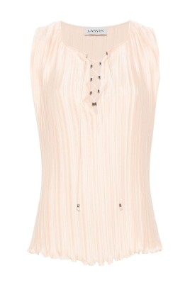 charmeuse-plisse-effect-sleeveless-drawstring-dress