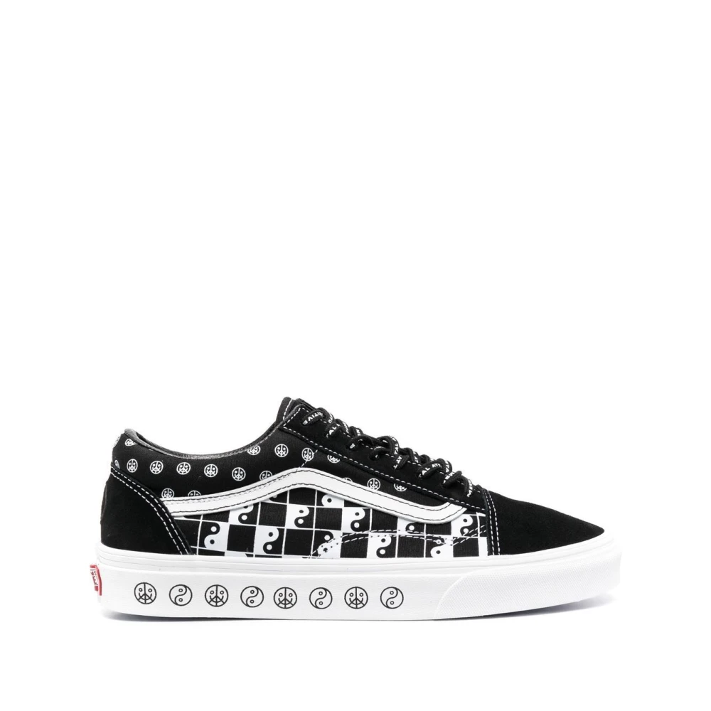 Vans Witte leren canvas sneakers Black Heren