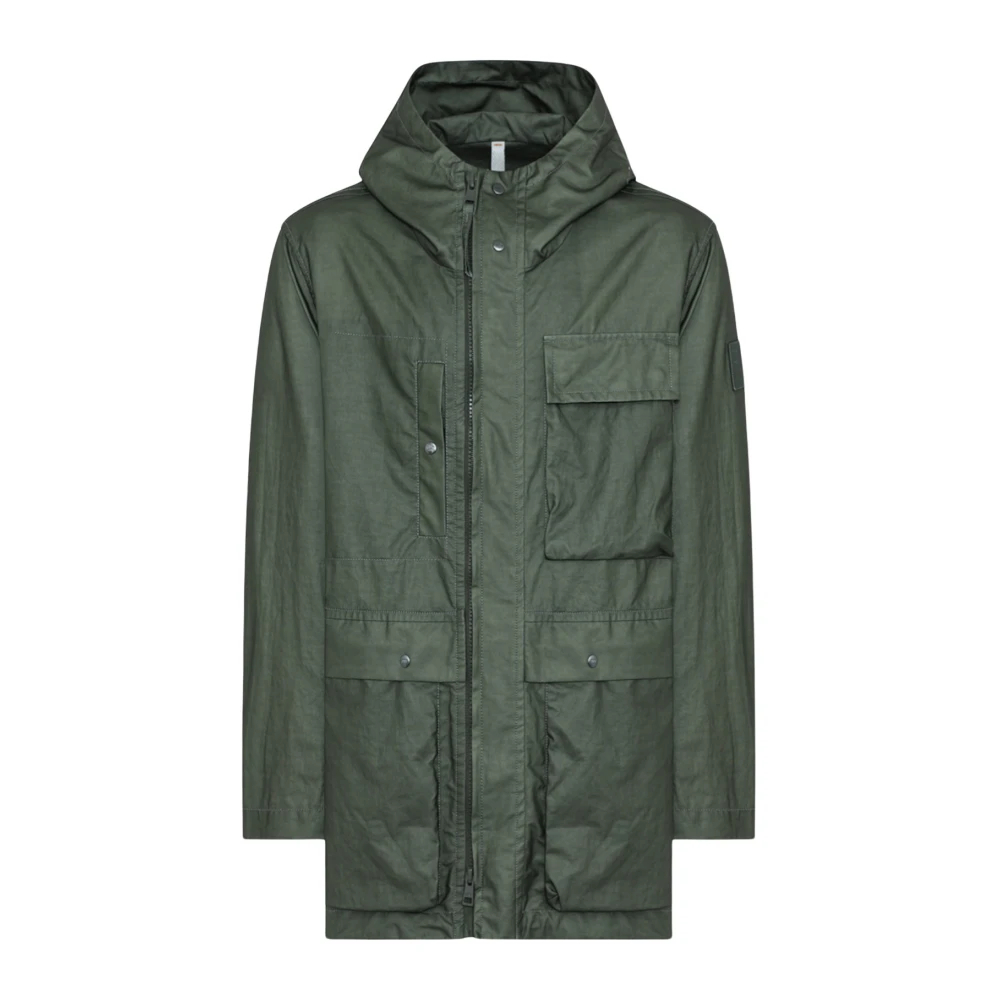 Duno Men's Green Oceano-Ravello Technical Ramie Coat - Parkas - Xl - Coats