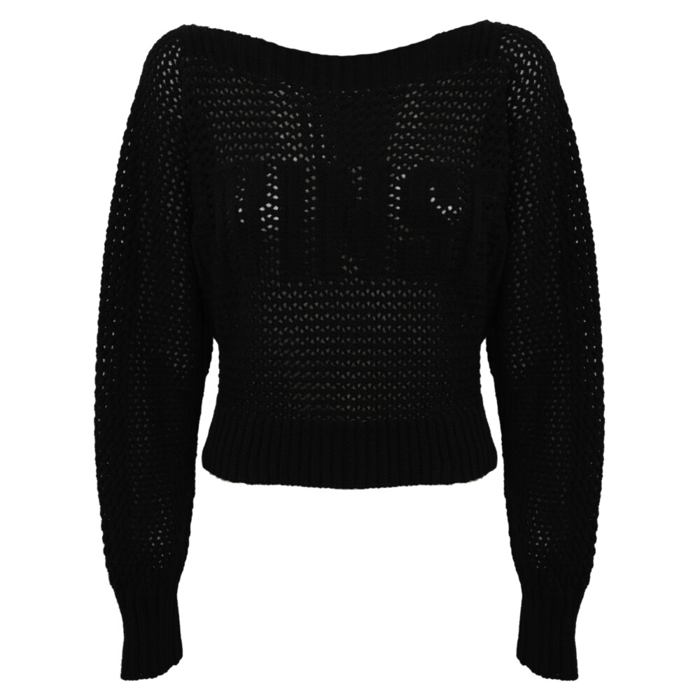 Zwarte Wol Boothals Trui Twinset Sweaters Miinto.be