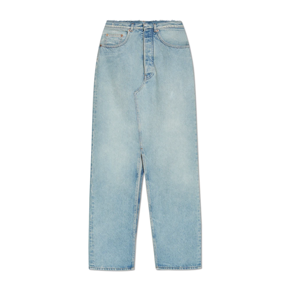 MM6 Maison Margiela Heldere Blauwe Denim Rok met Voorspleet Blue Dames