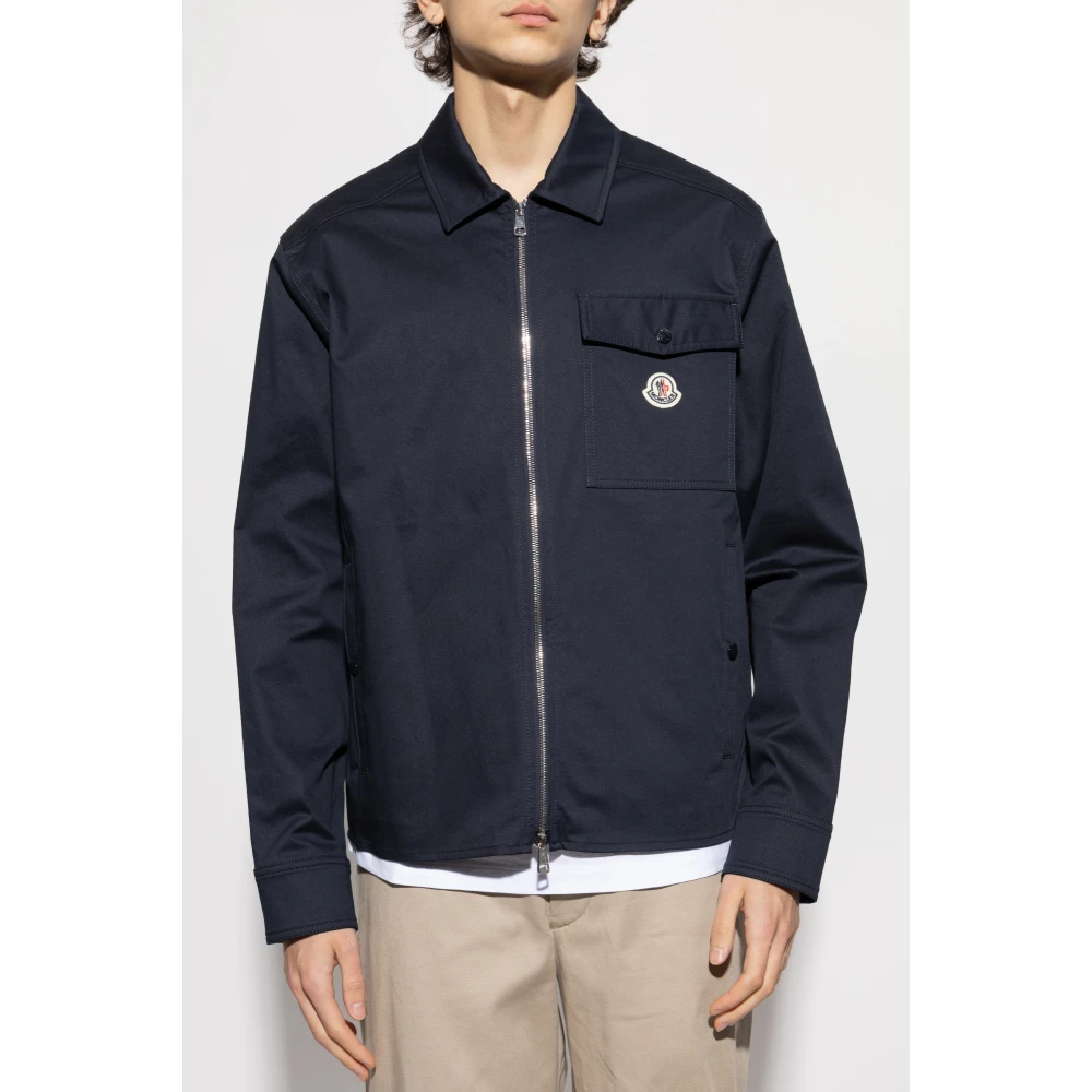 Moncler Jas met Ciamicia logo Blue Heren