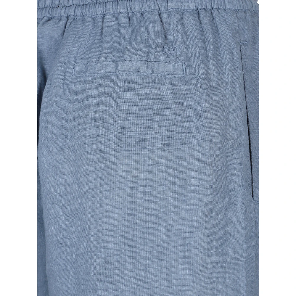 Fay Heldere Blauwe Linnen Broek Made in Italy Blue Dames