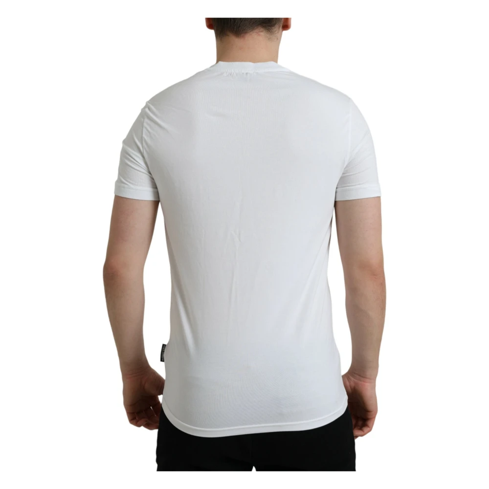 Dolce & Gabbana Wit V-hals T-shirt Ondergoed White Heren