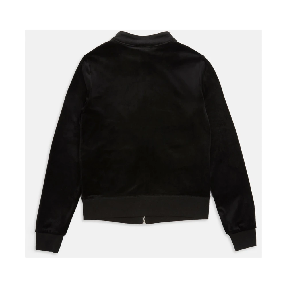 Juicy Couture Zwarte Moto Zip Track Top Black Dames