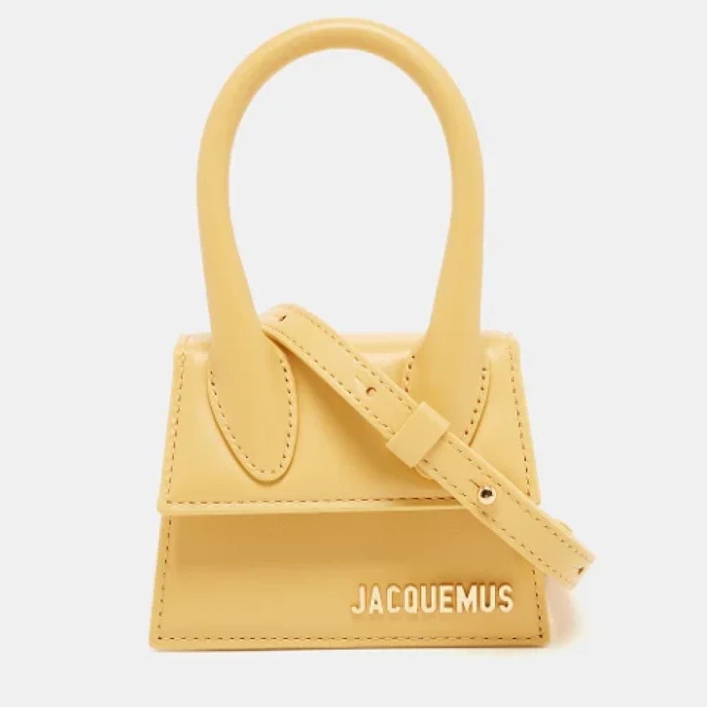 Jacquemus Pre-owned Leather handbags Yellow Dames