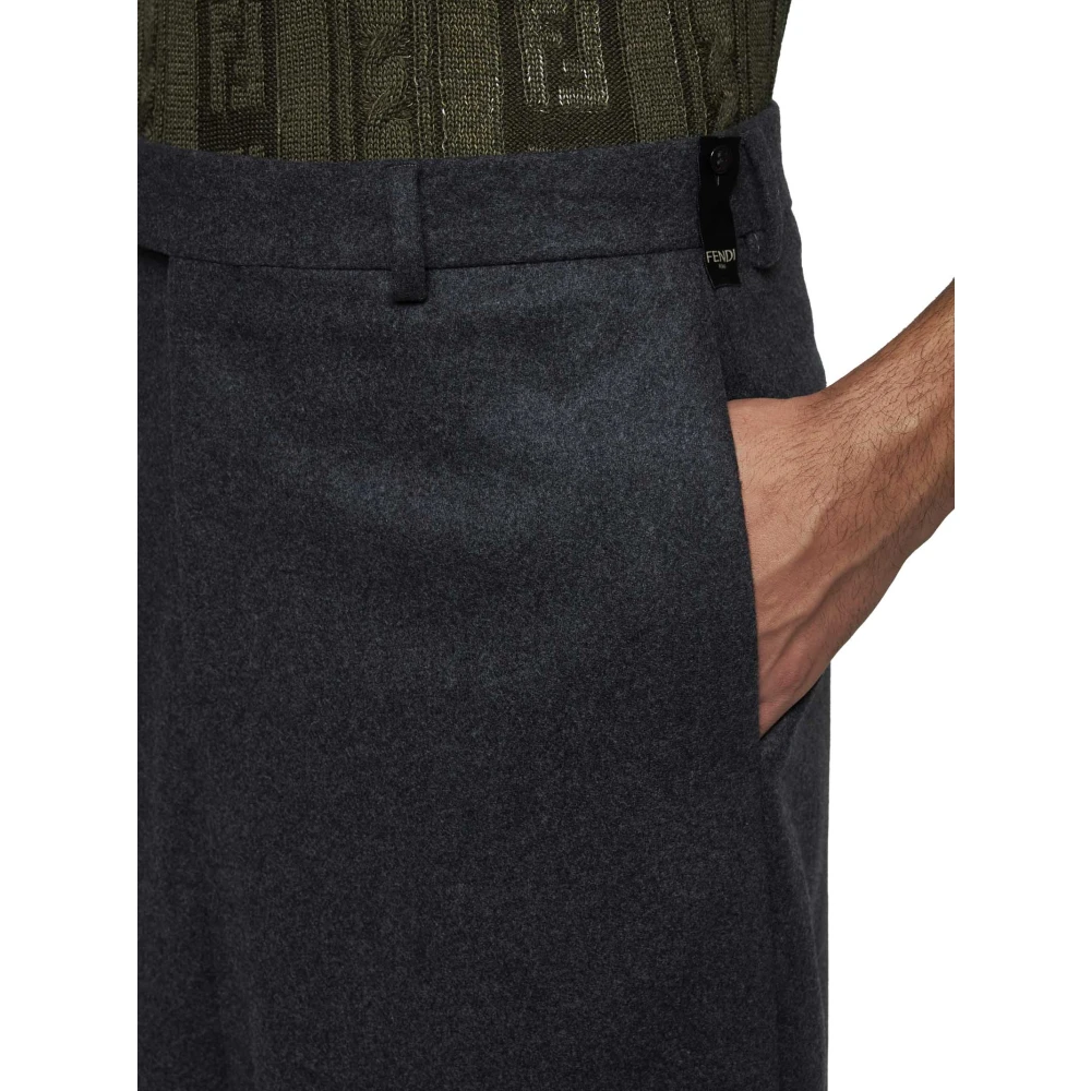 Fendi Stijlvolle Shorts voor Mannen Gray Heren