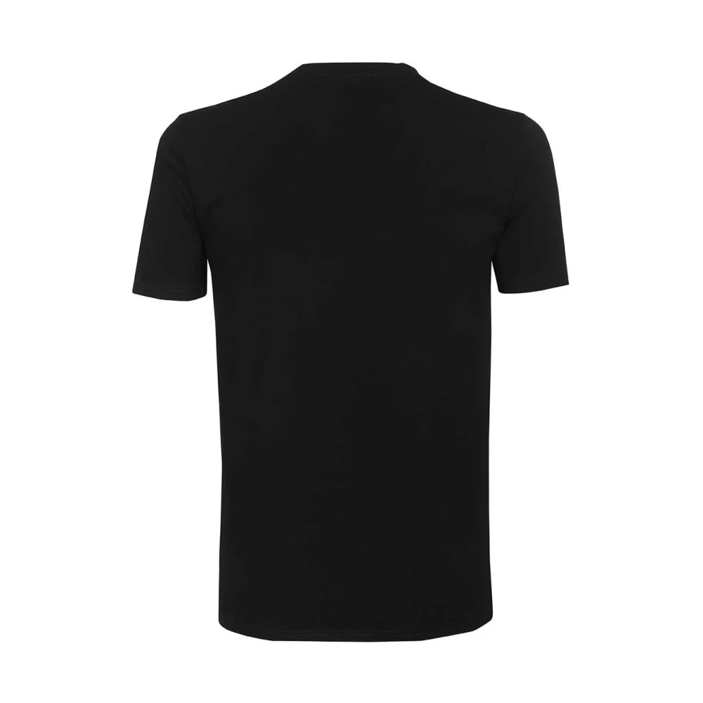 Les Deux Katoenen Ribbel Crew-neck T-shirt Black Heren