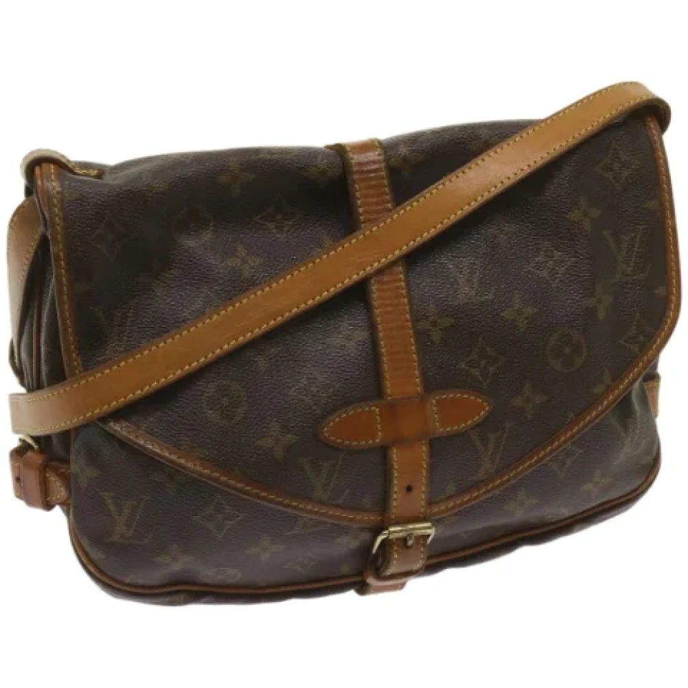 Louis Vuitton Vintage Pre-owned Canvas shoulder-bags Brown Dames