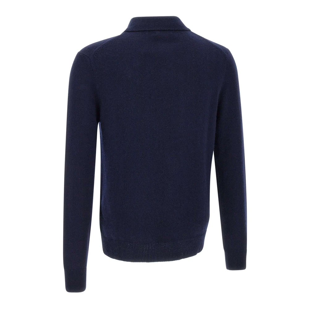 Polo Ralph Lauren Klassiek wolblend poloshirt Blue Heren