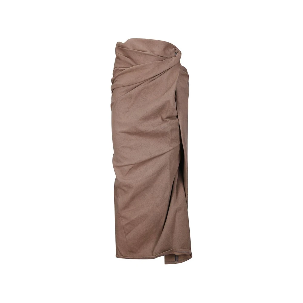 DIESEL - Gonna midi in cotone marrone - Donna - Taglia 24 - Immagine 2