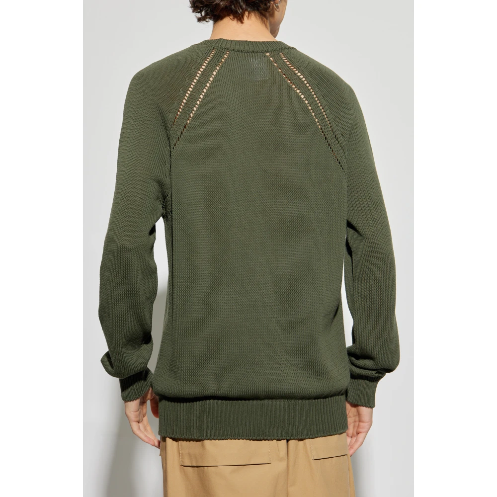 Jil Sander Katoenen trui Green Heren