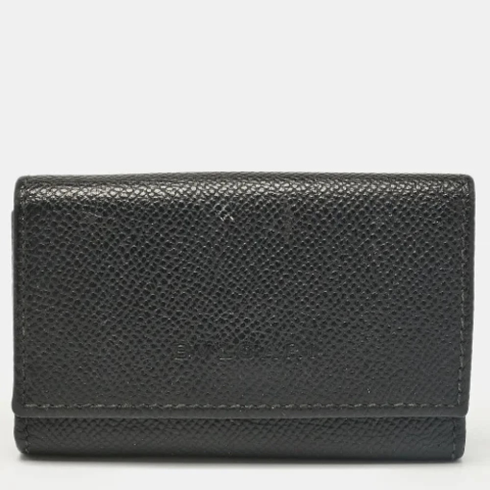 Bvlgari Vintage Pre-owned Leather key-holders Black Heren