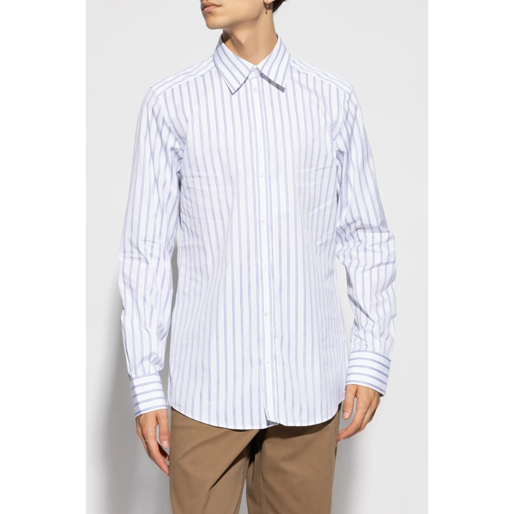 Dolce & Gabbana Overhemd met gestreept patroon White Heren