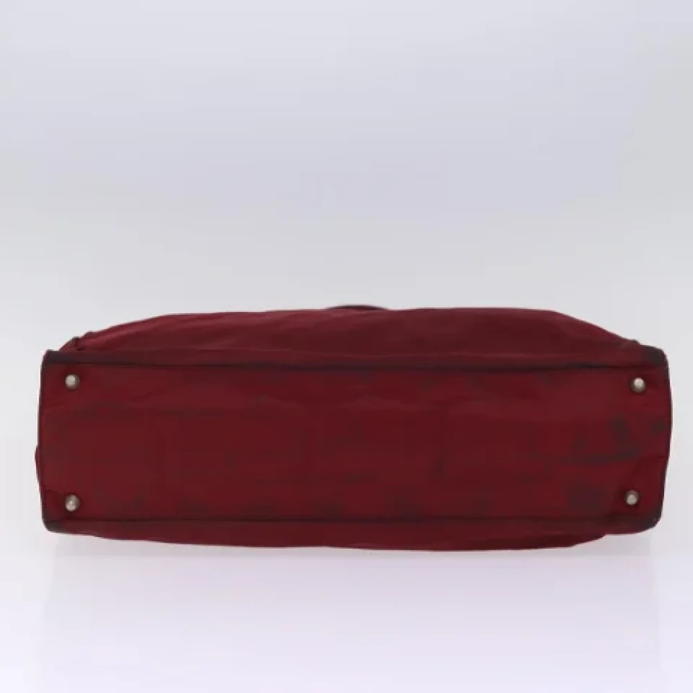 Prada Vintage Pre-owned Nylon handbags Red Dames