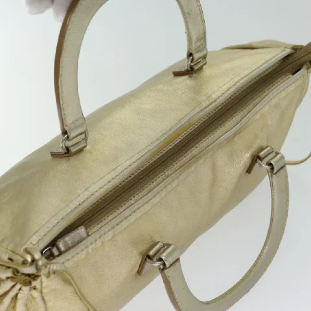 Prada Vintage Pre-owned Leather handbags Yellow Dames
