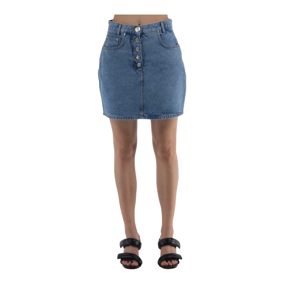 Moschino Women's Blue Denim Skirts,, Denim Skirts Extra Small