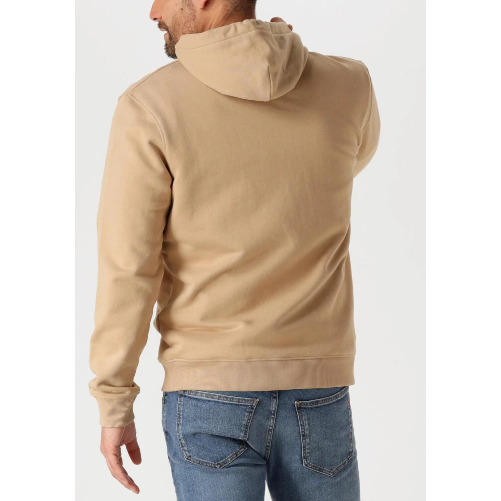 Scotch & Soda Badge Logo Hoodie Casual Stijl Brown Heren